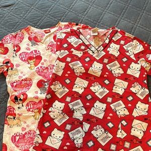 2 Scrub tops